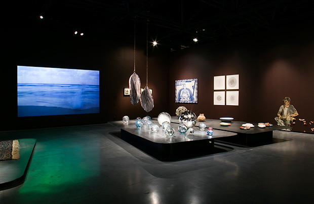 View of the main exhibition at the Rothschild Center: "Streets and squares." Photo: Hadar Saifan 