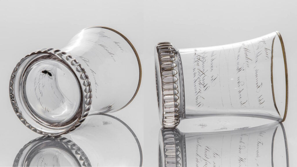 Ranftbecher (cogwheel beaker) attributed to Anton Kothgasser, Vienna, 1820-1840. Photo: Meidad Suchowolski