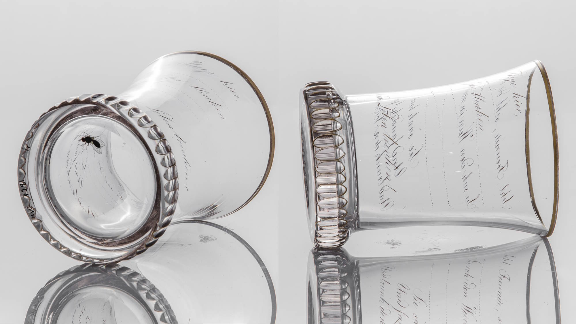 Ranftbecher (cogwheel beaker) attributed to Anton Kothgasser, Vienna, 1820-1840. Photo: Meidad Suchowolski