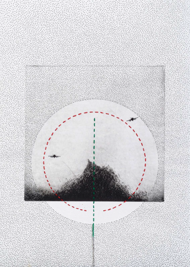 פריד אבו שקרה, הקו הירוק, 2017. צילום הדר סייפן