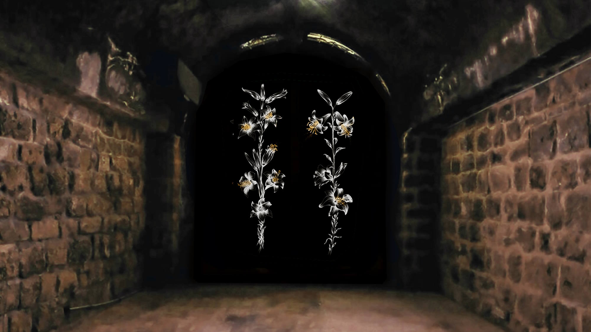 אסתר כהן, טיפת שמיים, עבודת וידאו. צילום הצבה בחלל