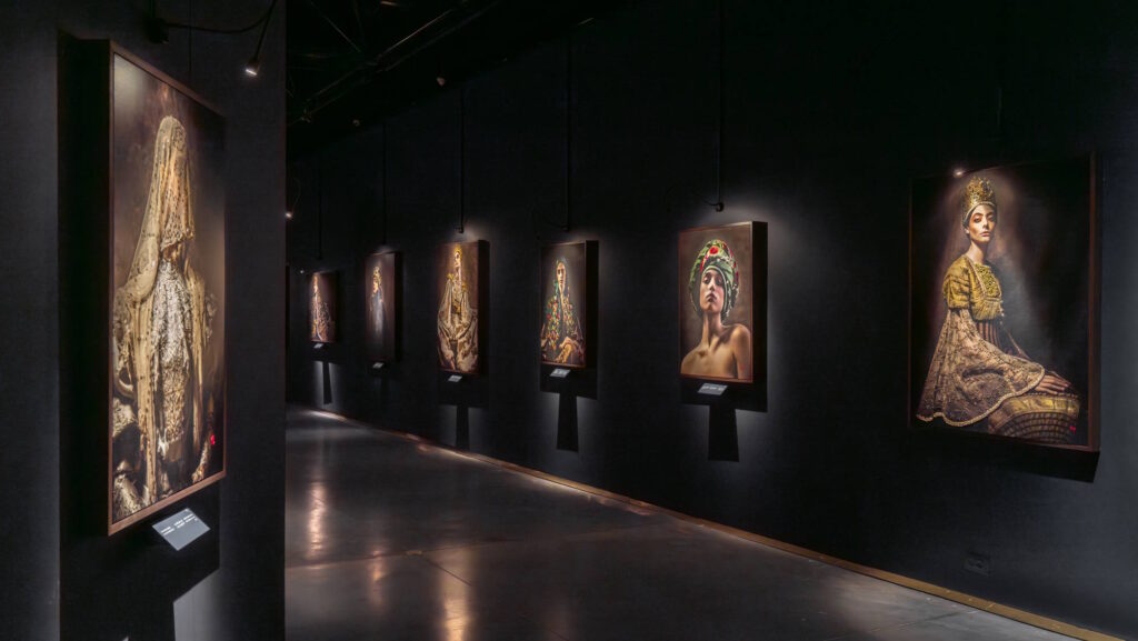 Vangelis Kyris: Light and Thread. Installation view at the Rothschild Center. Photo: Daniel Hanoch