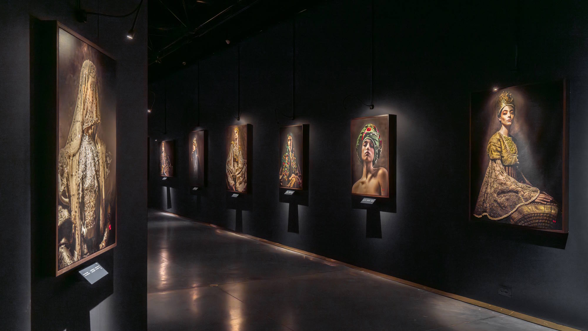 Vangelis Kyris: Light and Thread. Installation view at the Rothschild Center. Photo: Daniel Hanoch