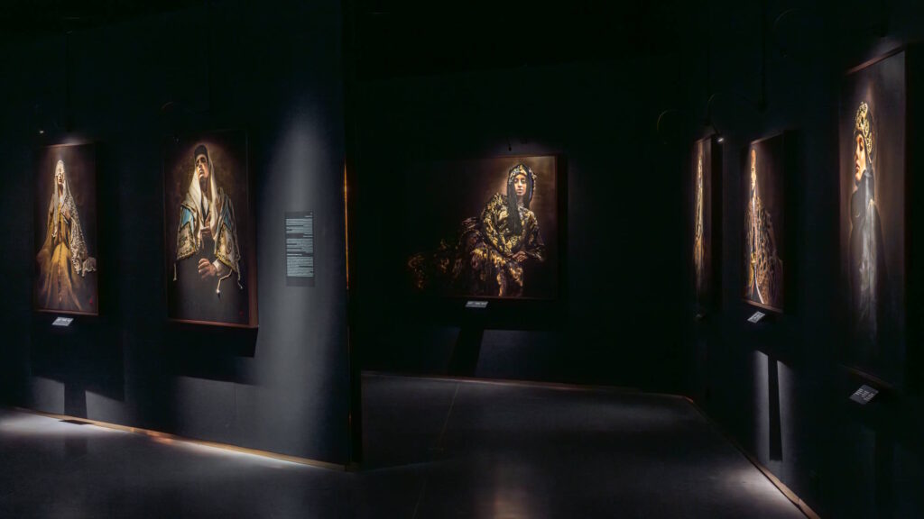 Vangelis Kyris: Light and Thread. Installation view at the Rothschild Center. Photo: Daniel Hanoch