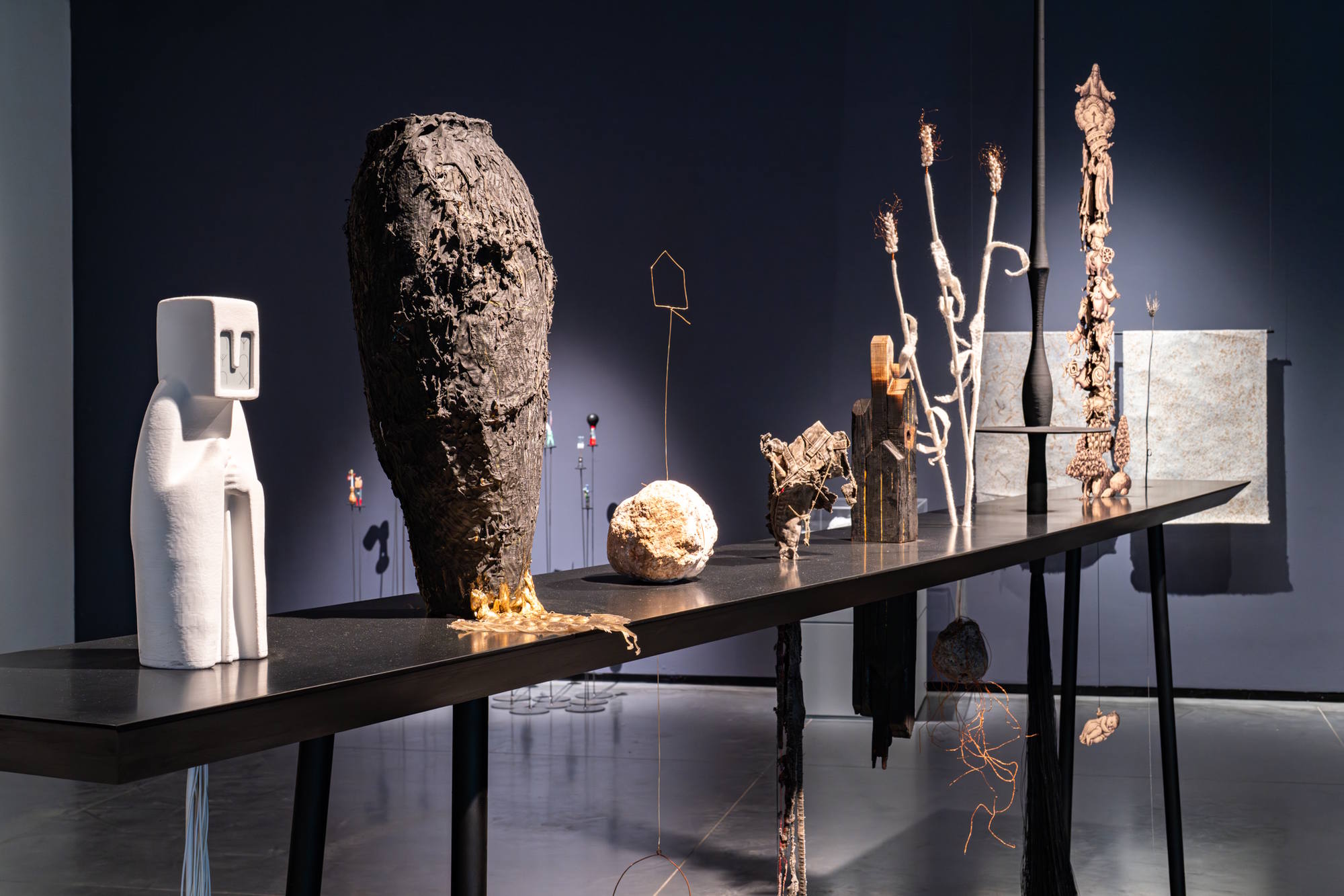 The Tel Aviv Biennale of Crafts and Design: Works and Days. Installation view of the central exhibition at the Rothschild Center. Photo: Daniel Hanoch