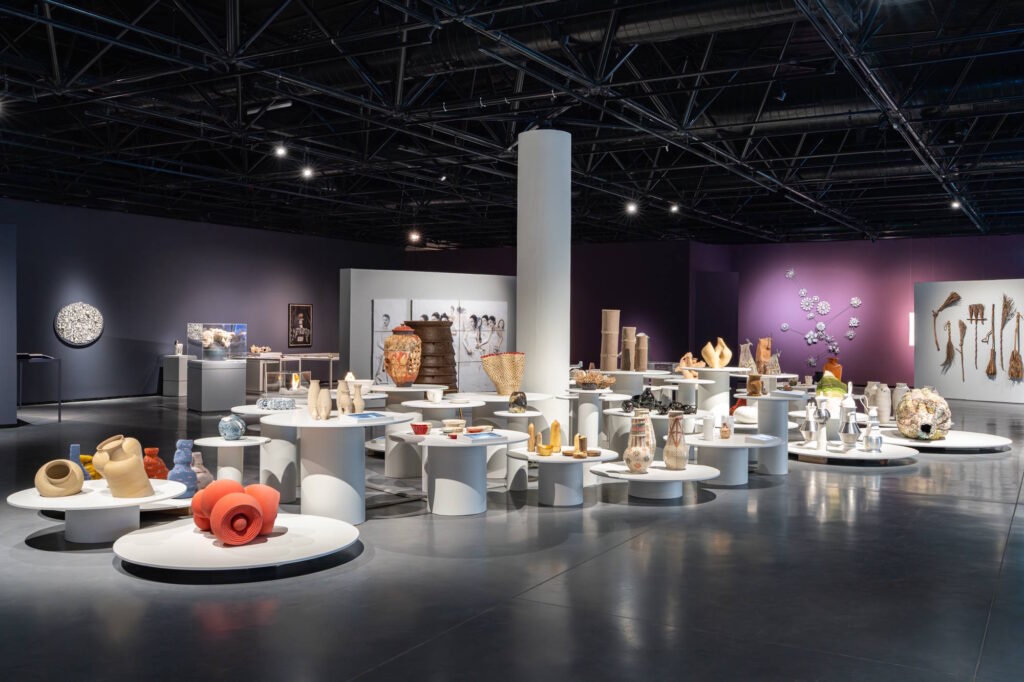 The Tel Aviv Biennale of Crafts and Design: Works and Days. Installation view of the central exhibition at the Rothschild Center. Photo: Daniel Hanoch